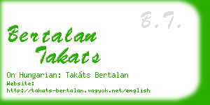 bertalan takats business card