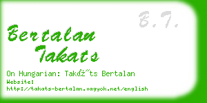 bertalan takats business card